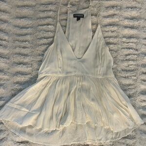 Express Cream Halter Camisole